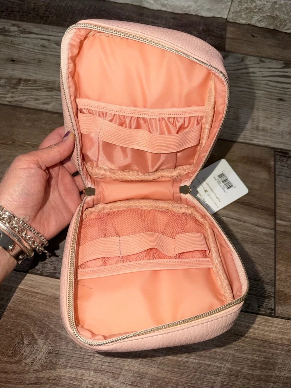 Poppy & Peonies Woven Sidekick Belt Bag Tan Faux Leather Fanny Pack Crossbody